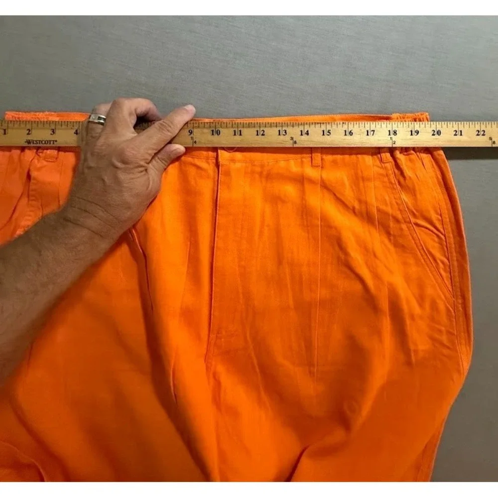 VZ Pants Mens‎ 3XL Orange Chino Straight Pleated Dress Men 40x34.